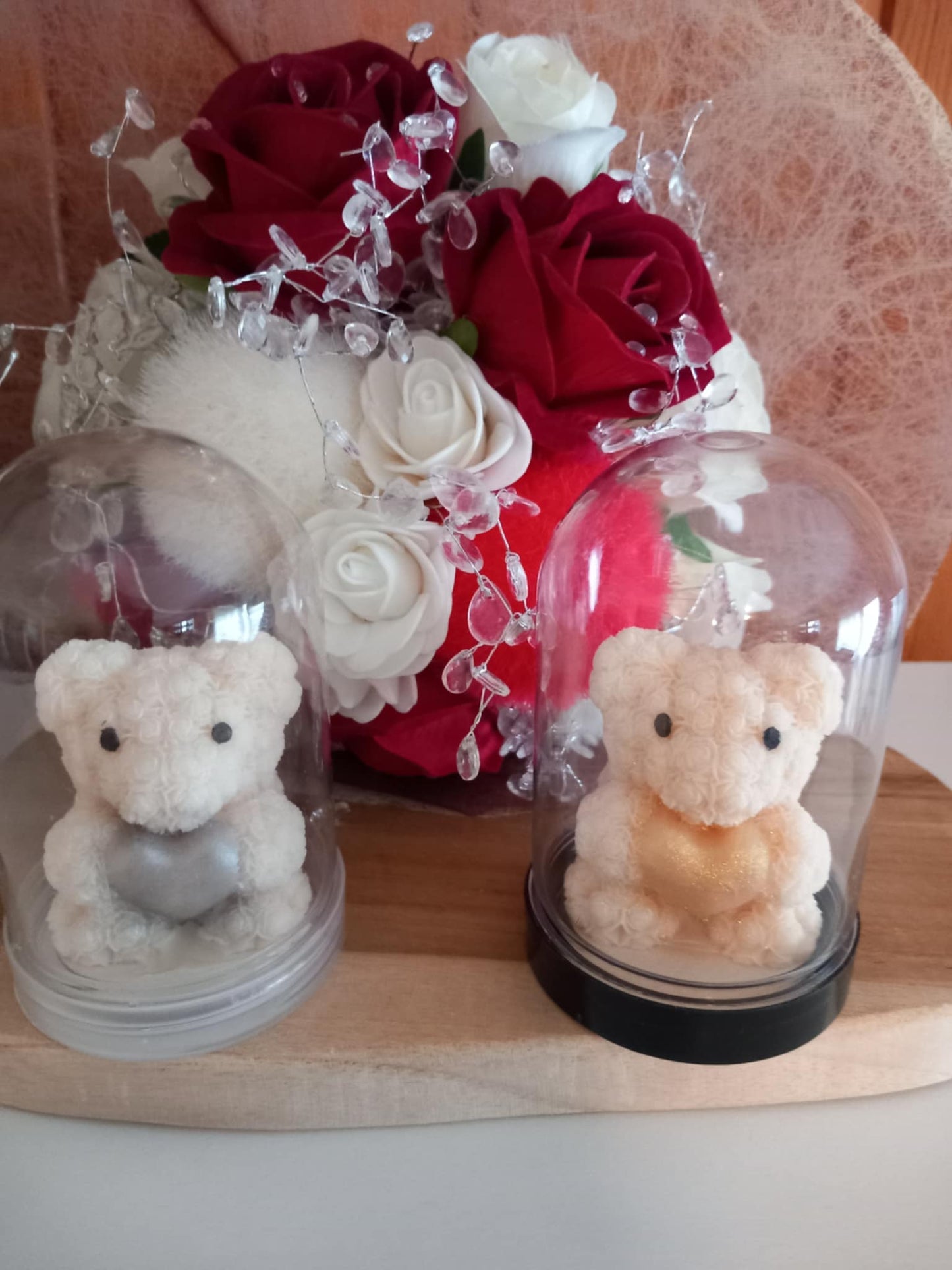 Décoration nounours ( sous cloche )